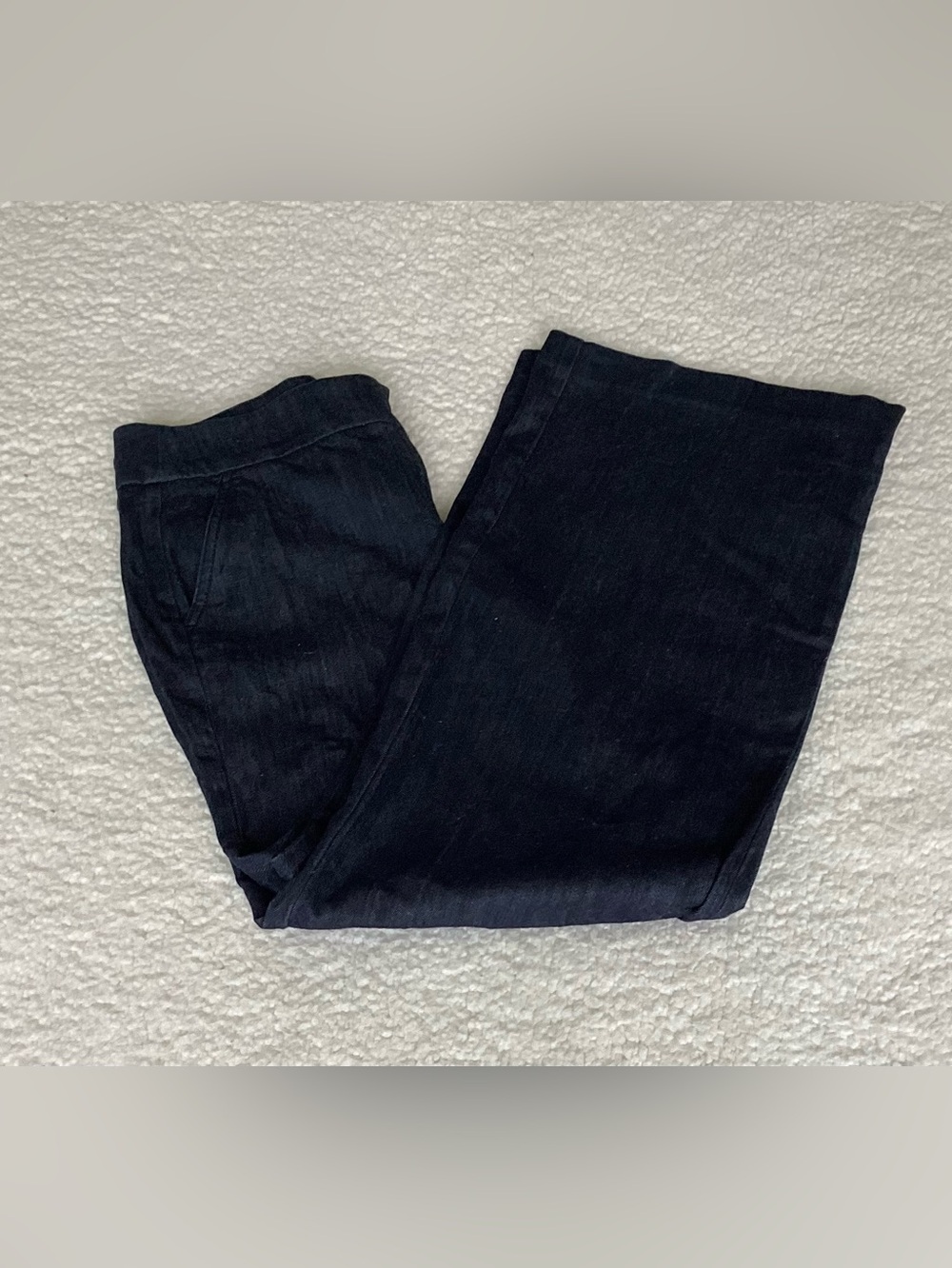 Talbots Greenwich Pants Size 2 Dark Wash Trouser Jeans Wide Leg Career Core